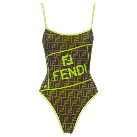 fendi roma logo swimsuit|Fendi neon bikini.